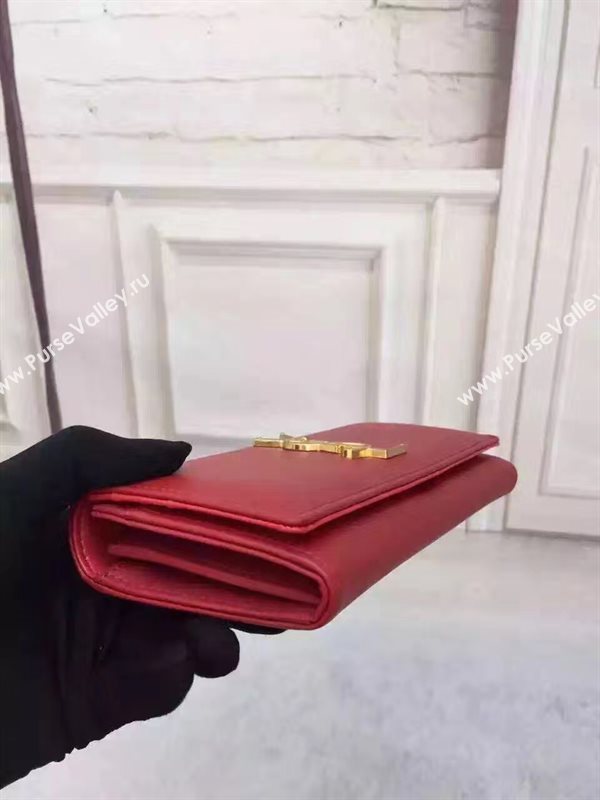 YSL smooth wallet red bag 4848