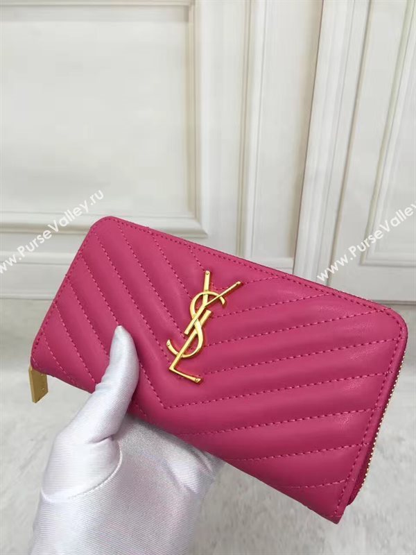 YSL zip rose wallet red bag 4850