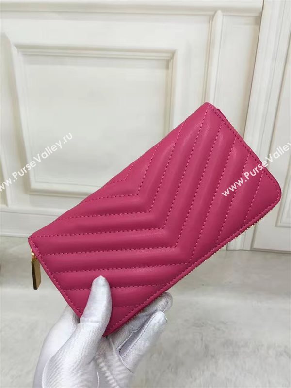 YSL zip rose wallet red bag 4850