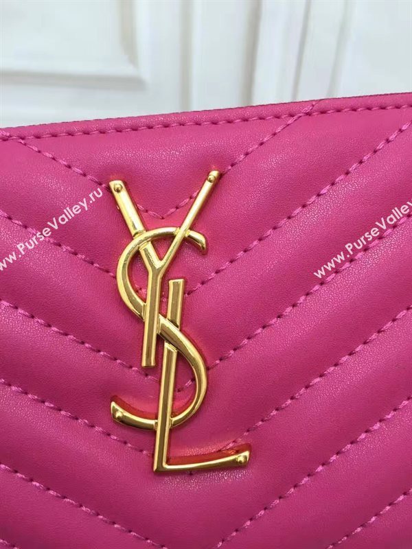 YSL zip rose wallet red bag 4850