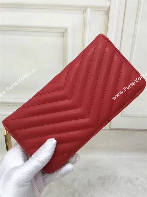 YSL zipper wallet red bag 4851