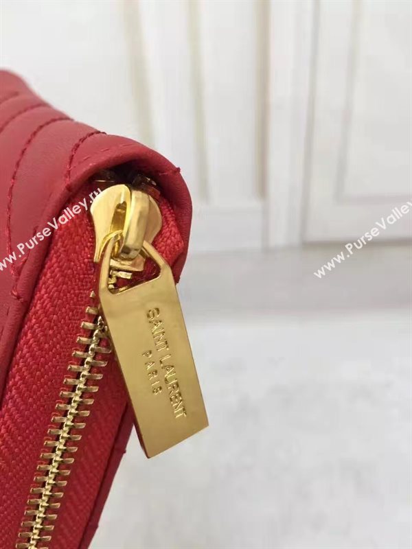 YSL zipper wallet red bag 4851