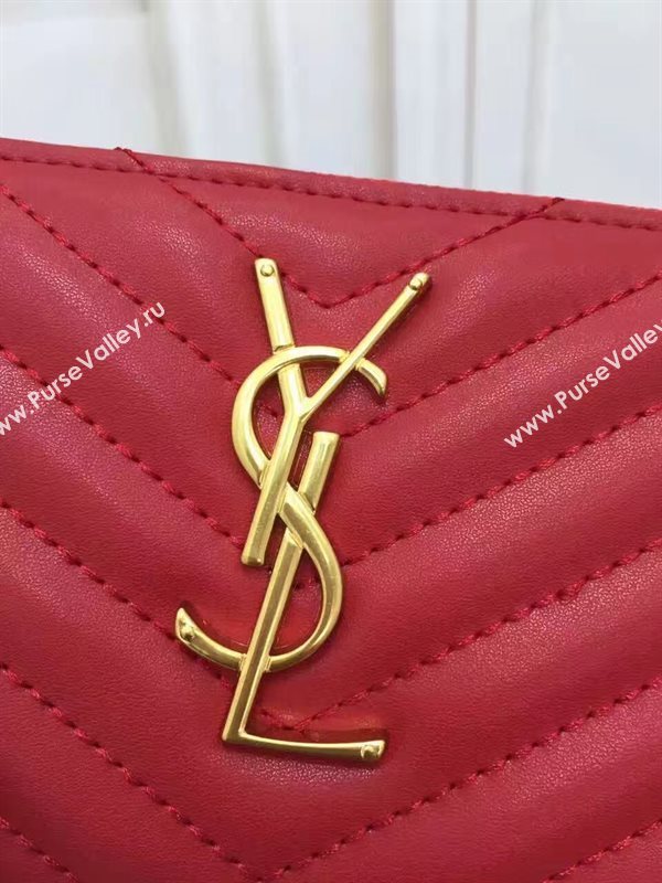 YSL zipper wallet red bag 4851