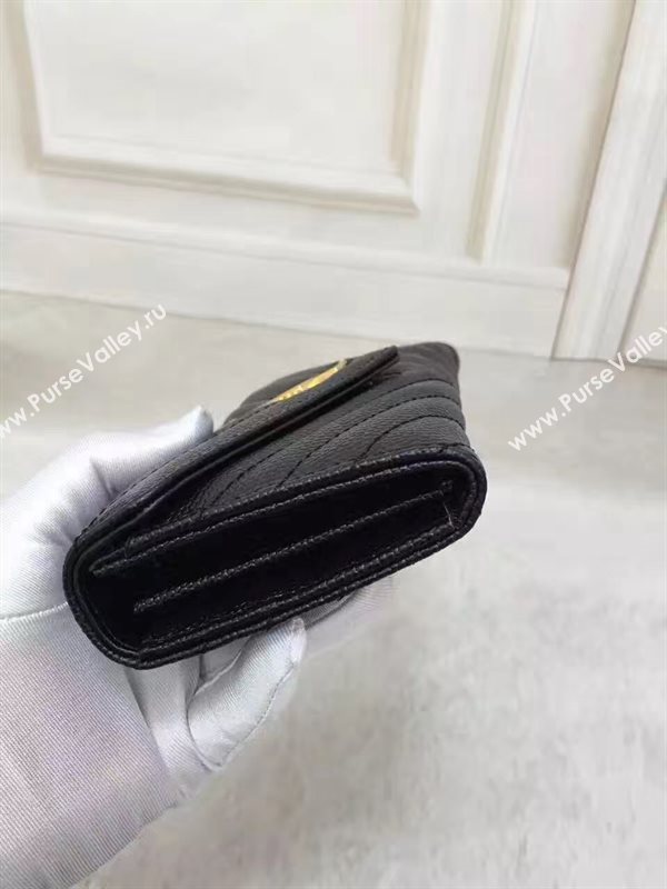 YSL grain leather wallet black bag 4853