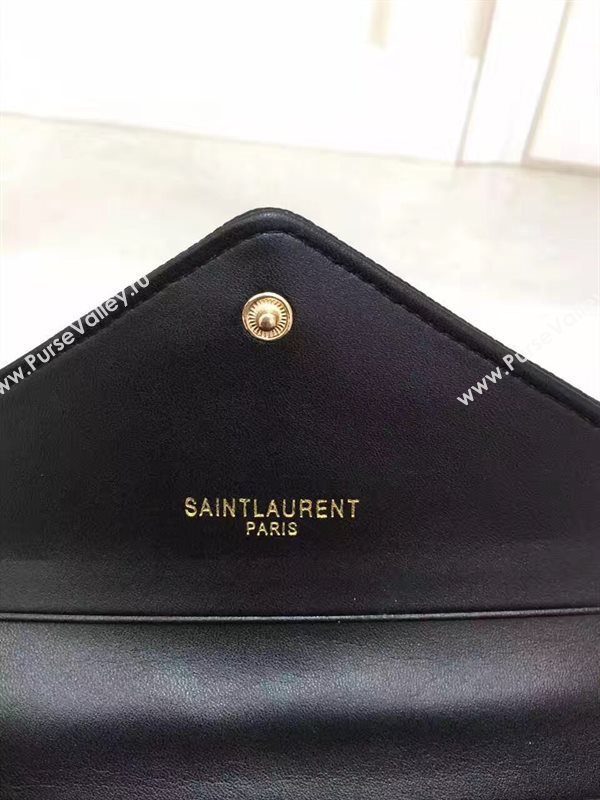 YSL grain leather wallet black bag 4853
