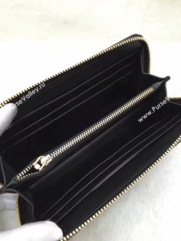 YSL grain leather wallet black bag 4854