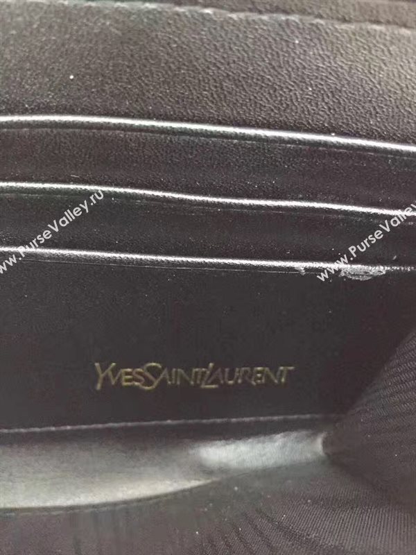 YSL grain leather wallet black bag 4854