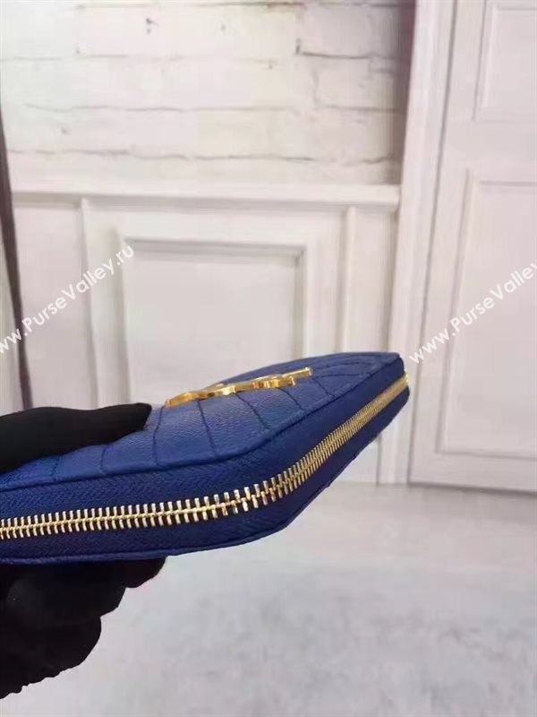 YSL blue wallet zipper bag 4855