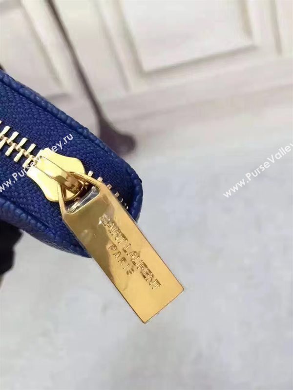 YSL blue wallet zipper bag 4855