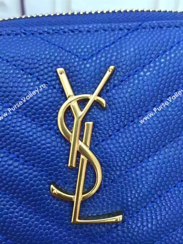 YSL blue wallet zipper bag 4855