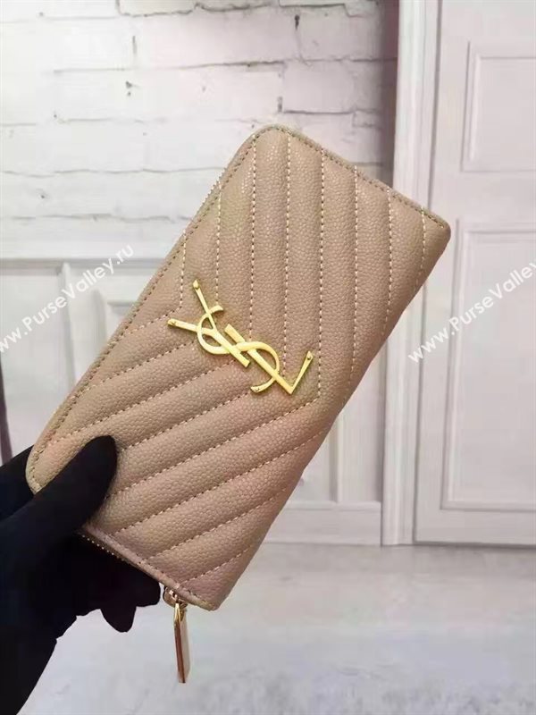 YSL grain wallet gray bag 4856