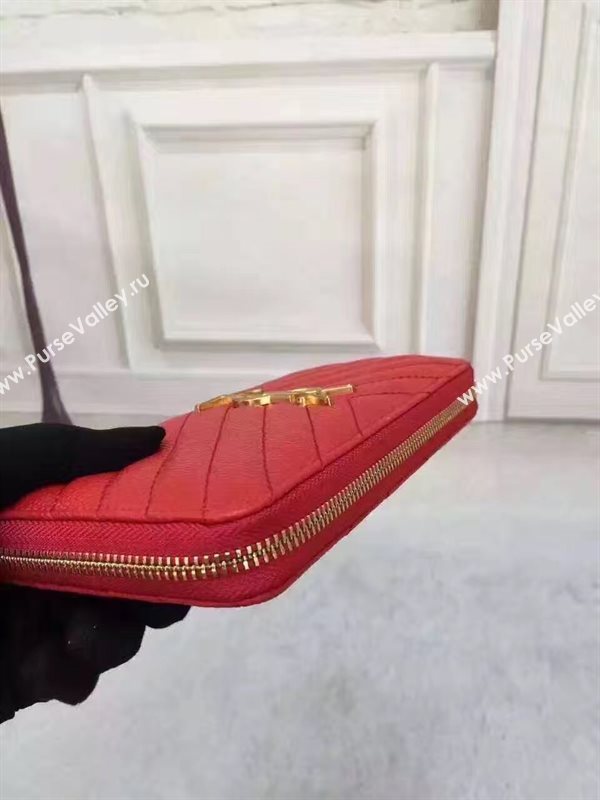 YSL zipper wallet red bag 4857