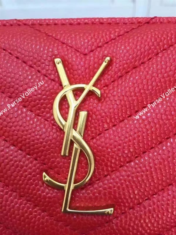 YSL zipper wallet red bag 4857