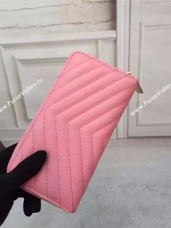 YSL zipper wallet pink bag 4858