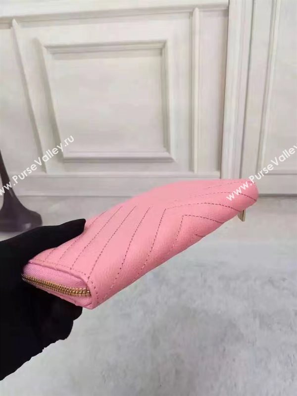 YSL zipper wallet pink bag 4858