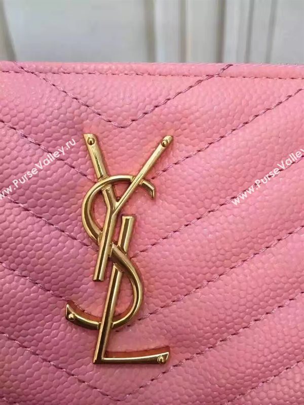 YSL zipper wallet pink bag 4858