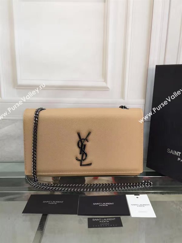 YSL caviar tan clutch shoulder bag 4863