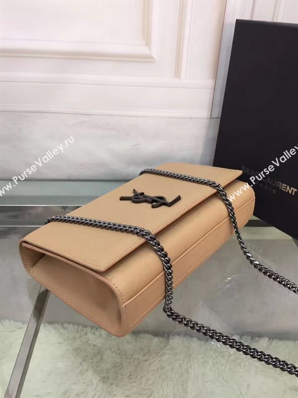 YSL caviar tan clutch shoulder bag 4863