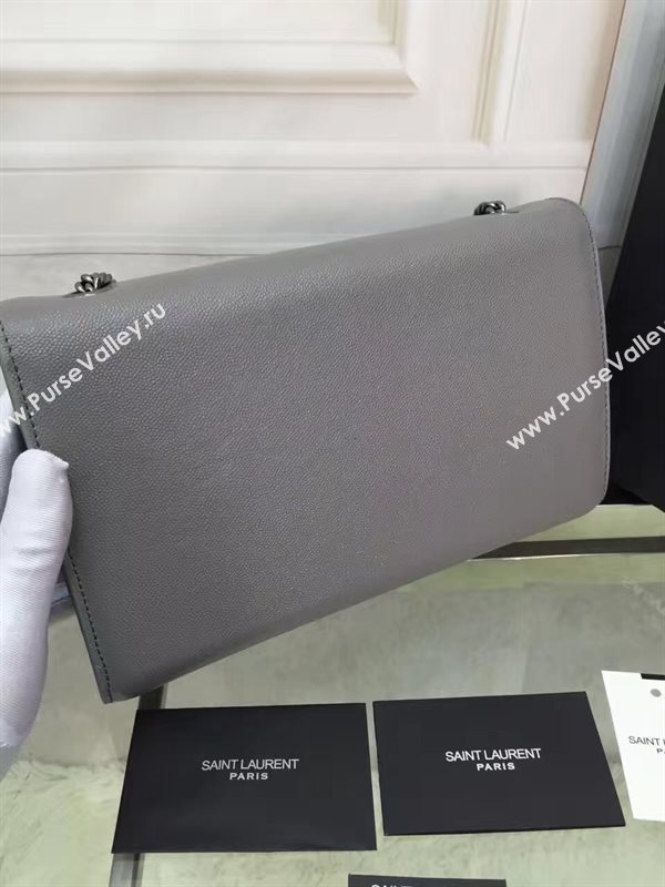 YSL caviar shoulder gray clutch bag 4864