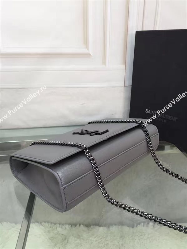 YSL caviar shoulder gray clutch bag 4864