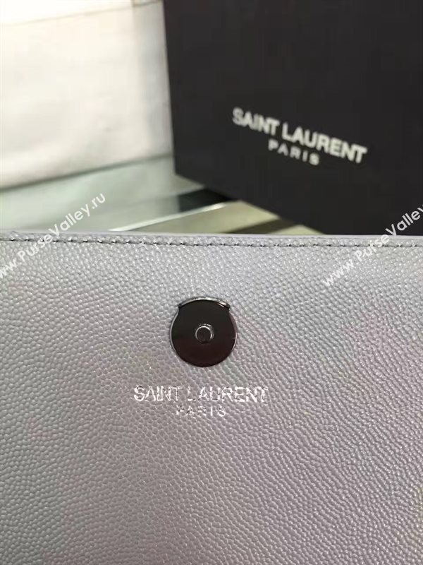 YSL caviar shoulder gray clutch bag 4864