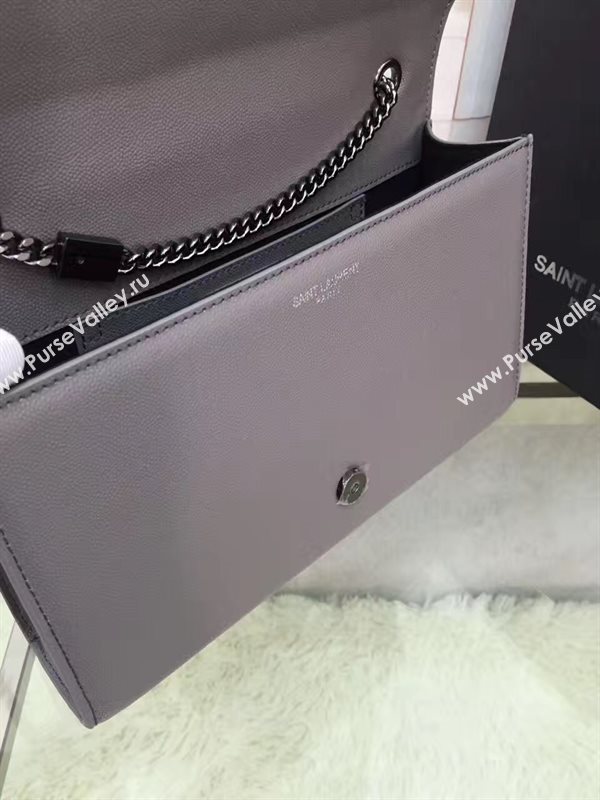 YSL caviar shoulder gray clutch bag 4864