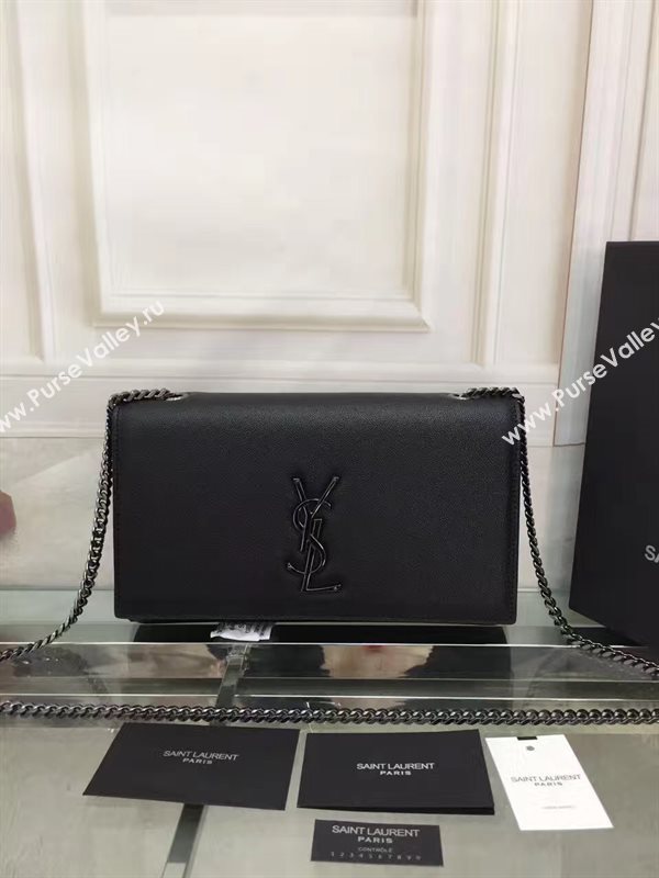 YSL caviar black clutch shoulder bag 4865