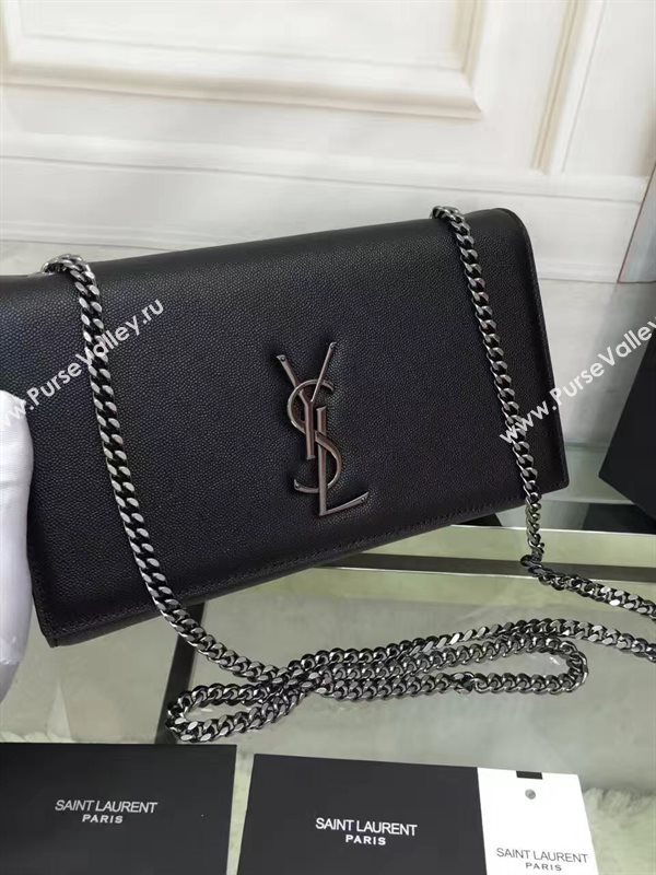 YSL caviar black clutch shoulder bag 4865