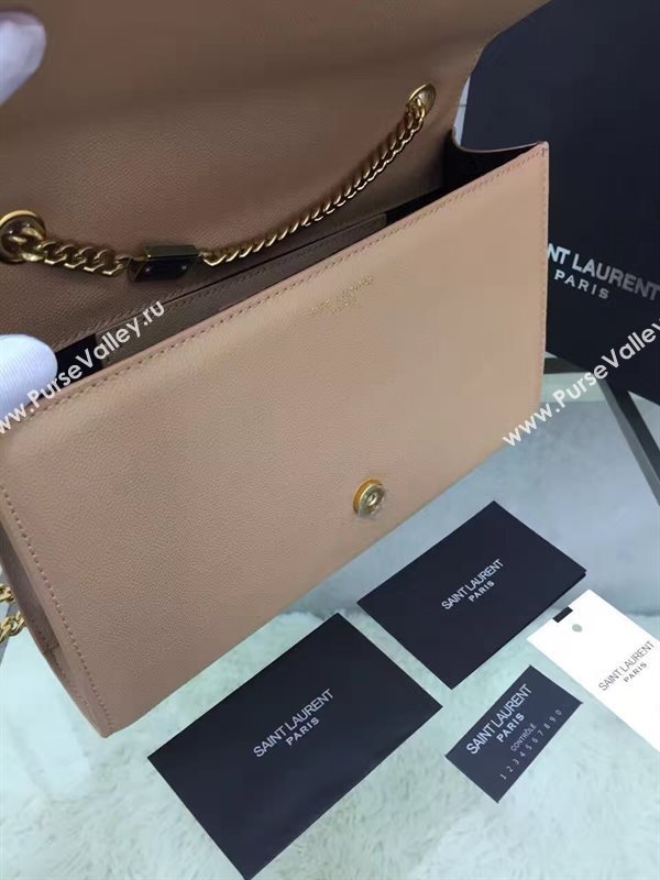 YSL caviar shoulder tan clutch bag 4866