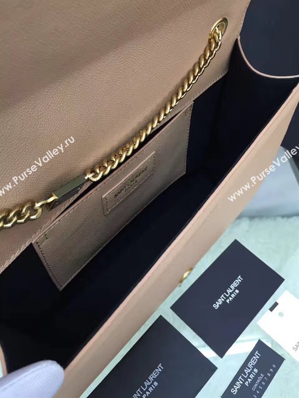 YSL caviar shoulder tan clutch bag 4866