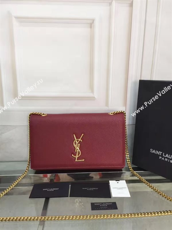 YSL wine caviar clutch shoulder bag 4868