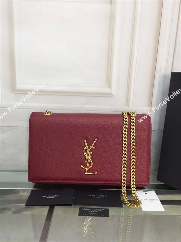 YSL wine caviar clutch shoulder bag 4868