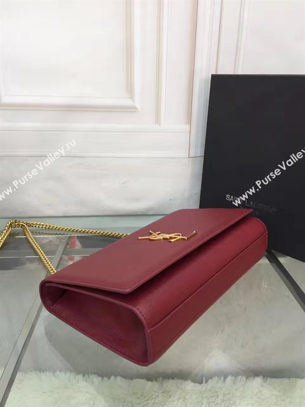 YSL wine caviar clutch shoulder bag 4868