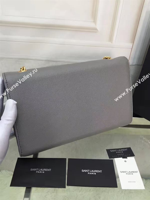 YSL gray caviar clutch shoulder bag 4869