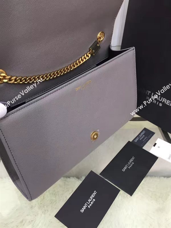 YSL gray caviar clutch shoulder bag 4869