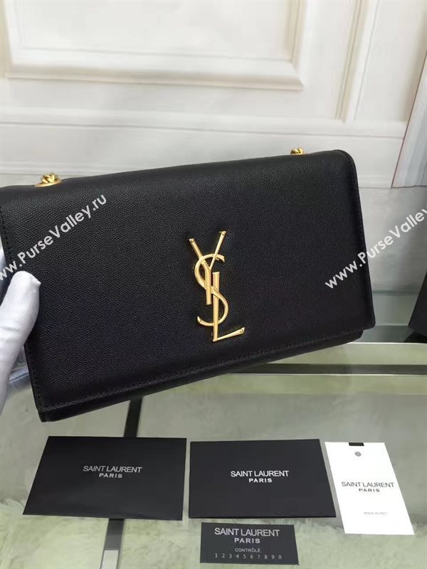 YSL caviar shoulder clutch black bag 4870