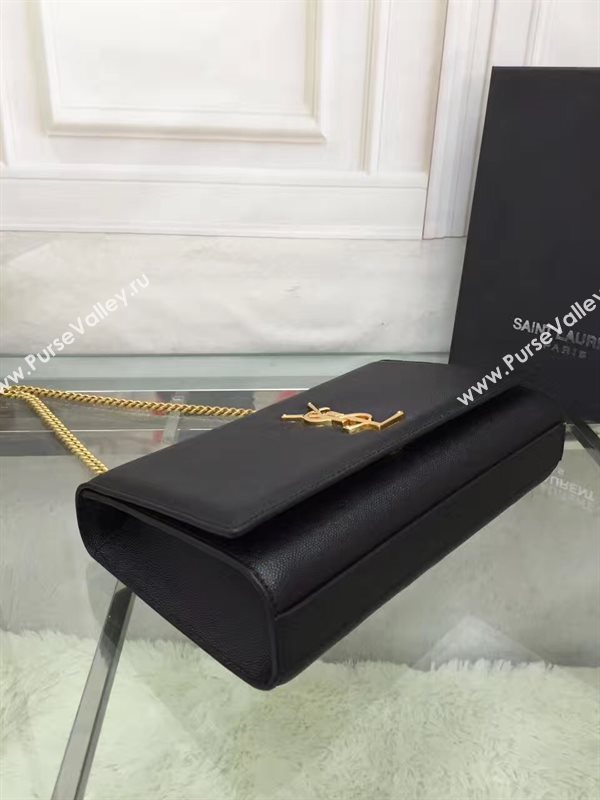 YSL caviar shoulder clutch black bag 4870