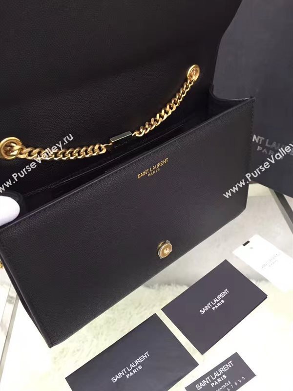 YSL caviar shoulder clutch black bag 4870