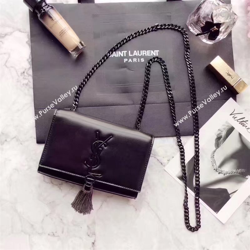 YSL mini Tassel chain black clutch bag 4871
