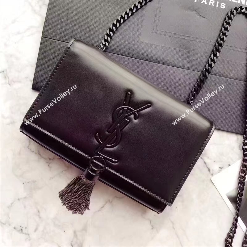 YSL mini Tassel chain black clutch bag 4871