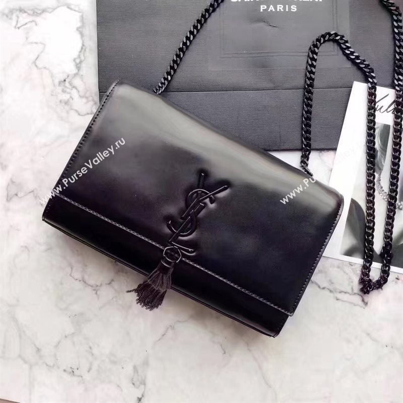 YSL black Tassel clutch chain bag 4872