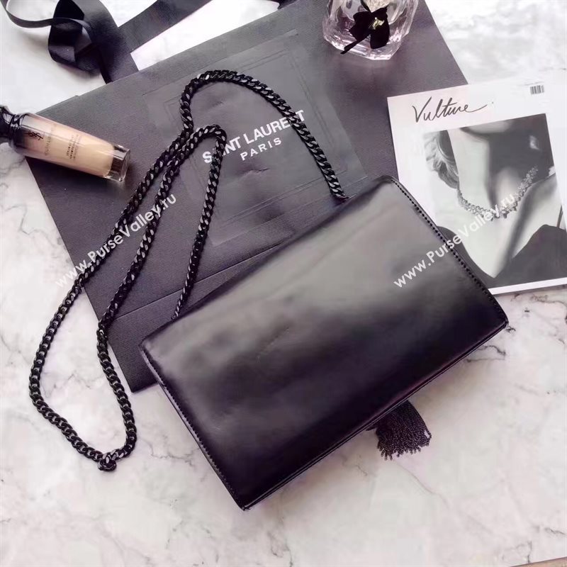 YSL black Tassel clutch chain bag 4872