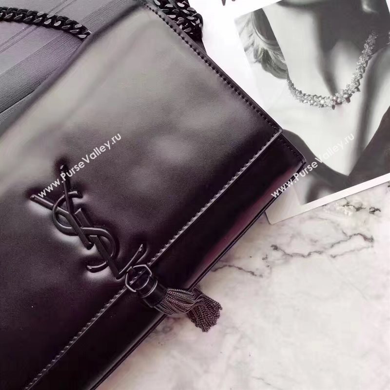 YSL black Tassel clutch chain bag 4872