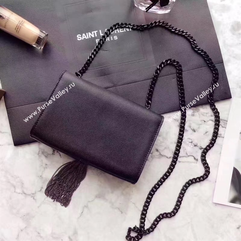 YSL mini black Tassel clutch caviar bag 4873