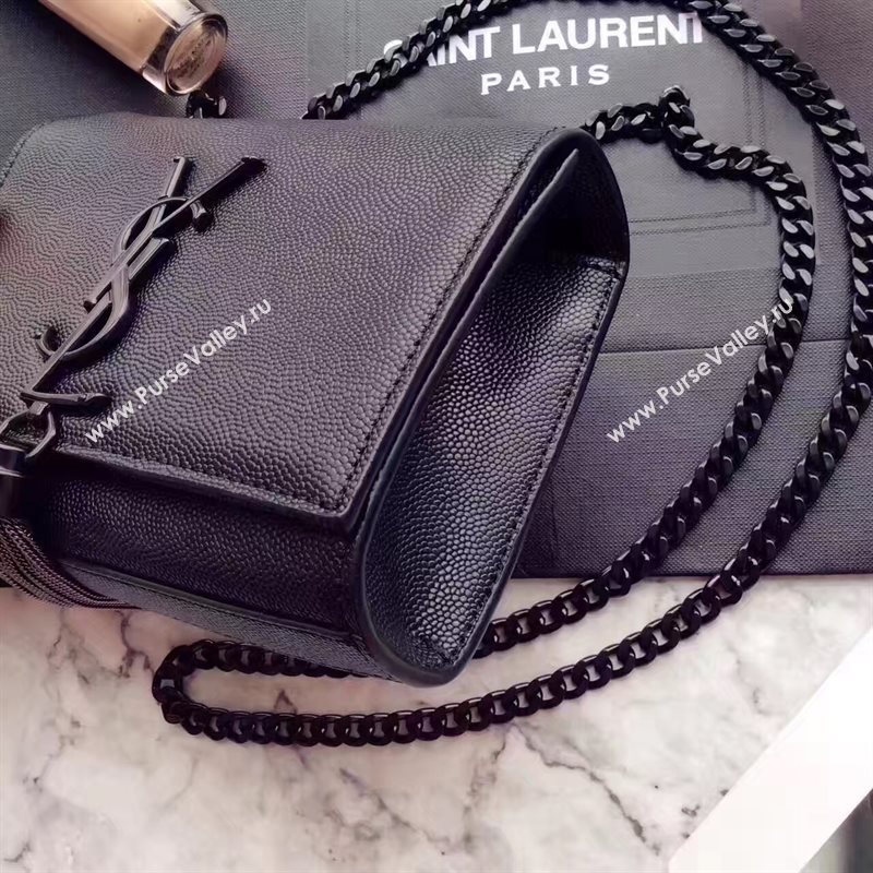 YSL mini black Tassel clutch caviar bag 4873