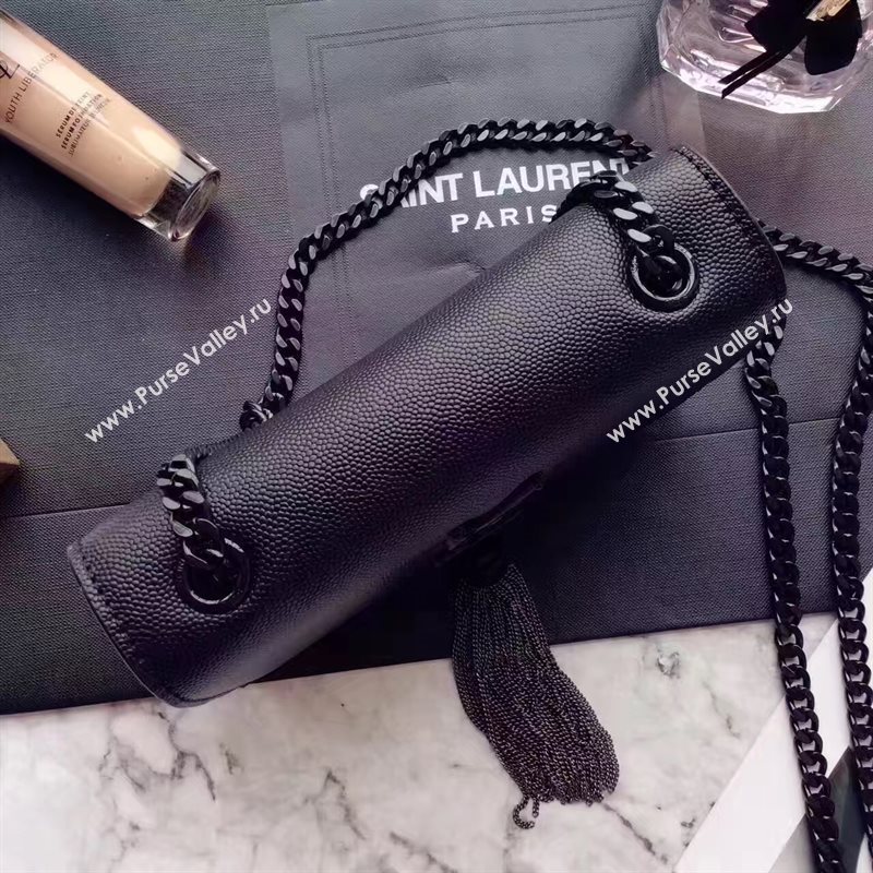 YSL mini black Tassel clutch caviar bag 4873