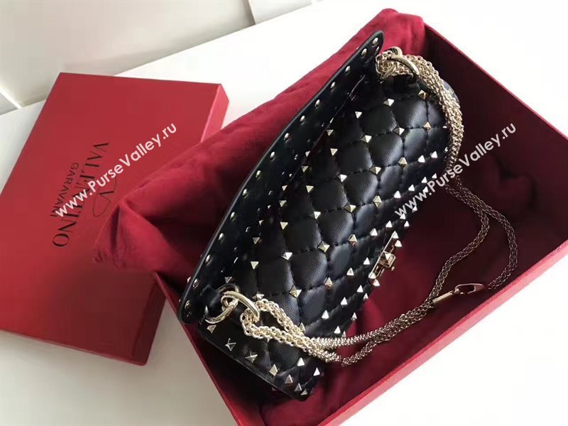 Valentino rockstud tote shoulder black 24cm bag 4876