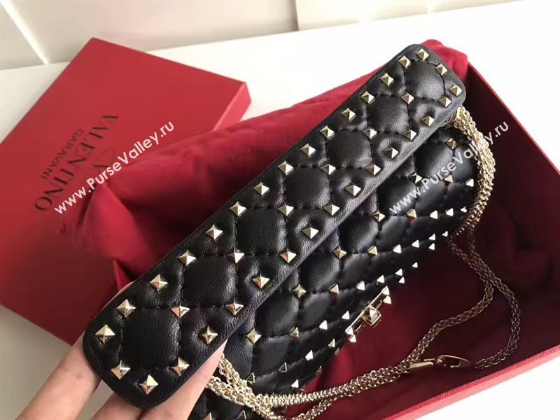 Valentino rockstud tote shoulder black 24cm bag 4876