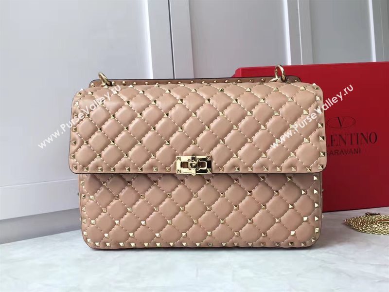 Valentino large rockstud tote tan shoulder bag 4880