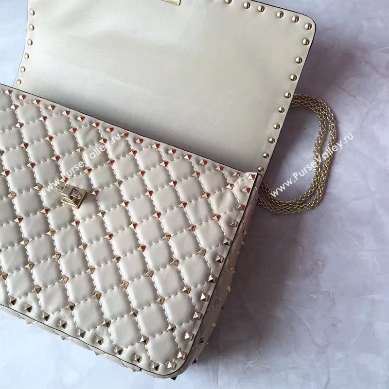 Valentino cream large rockstud shoulder tote bag 4882